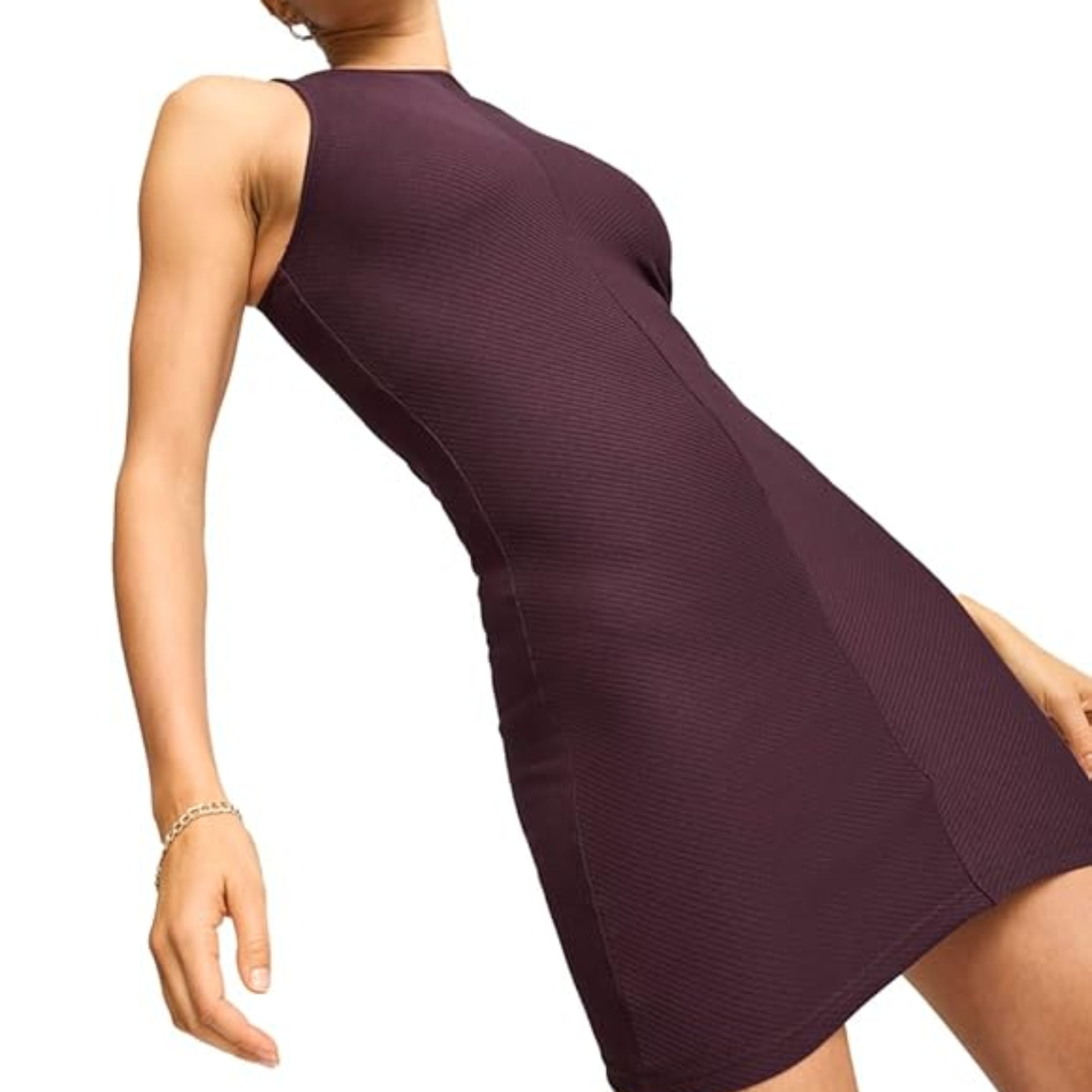 Puma Dress Classics Ribbed Sleeveless Purple